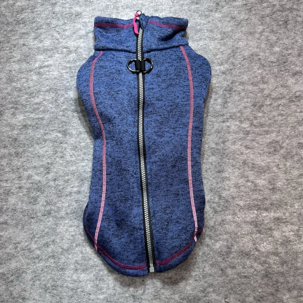 NEW OYEOLLO Dog‎ Jacket Large Heather Blue Reflective Zipper Safety Outdoor - Picture 5 of 6